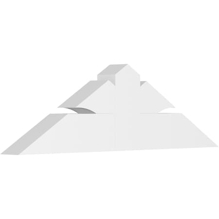 Ekena Millwork Richland Architectural Grade PVC Gable Bracket, 48"W x 14"H x 4"D x 6"F, 7/12 Pitch GBP048X14X0406RIC00